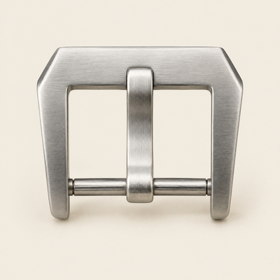 Heavy silver pin buckle