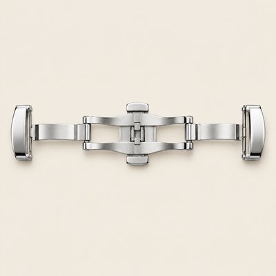 Silver folding clasp