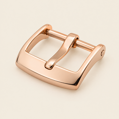 Rose gold pin buckle