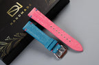 turquoise & pink stingray leather watch strap
