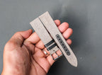 light grey canvas leather watch strap