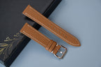 gold togo leather watch strap