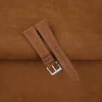 camel nubuck leather watch strap