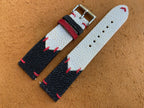 black & white stingray leather watch strap