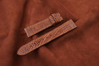 red brown ostrich leather watch strap