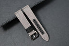 grey canvas leather watch strap