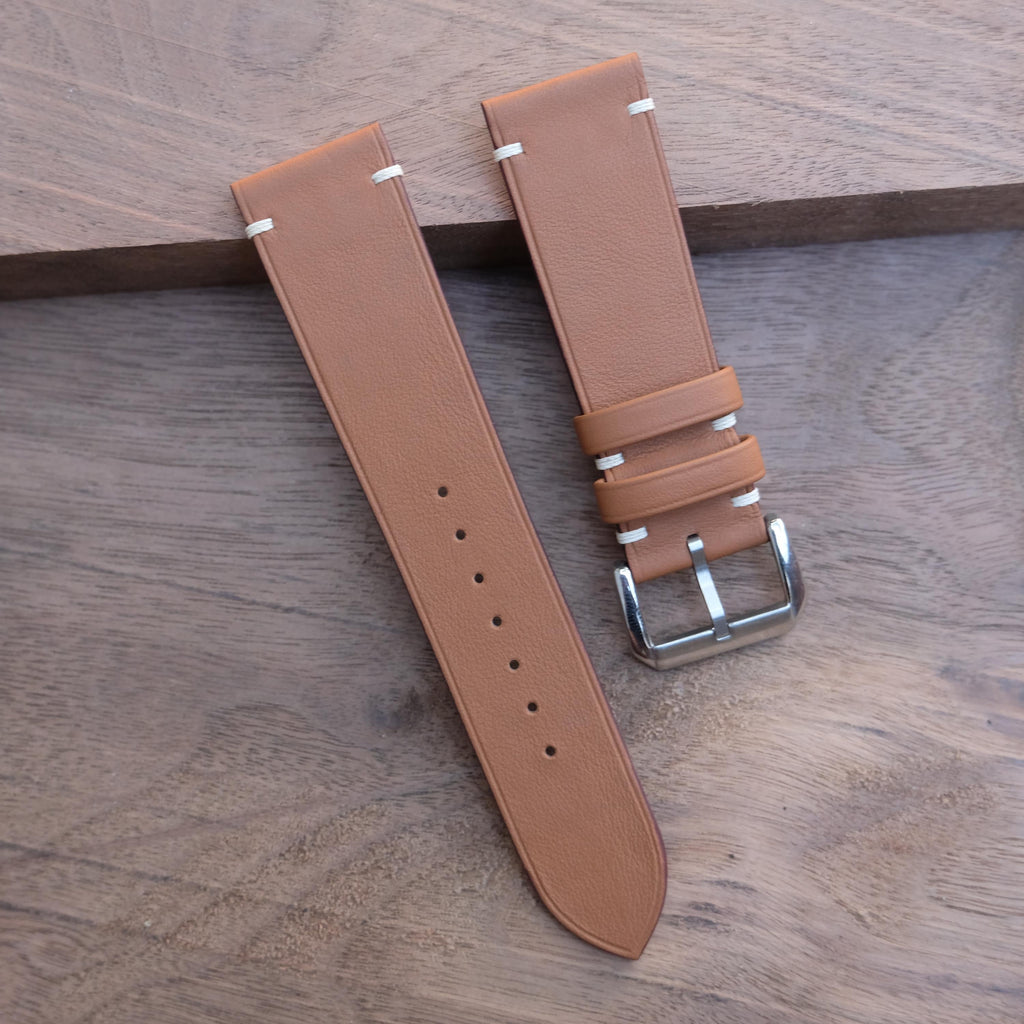 brown swift leather watch strap