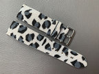 white black stingray leather watch strap