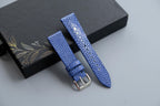 blue stingray leather watch strap