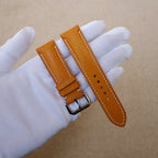 yellow & tan pueblo leather watch strap