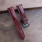 brown shell cordovan leather watch strap