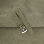 moss suede leather watch strap
