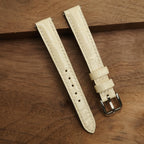cream alligator leather watch strap
