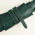 emerald green alligator leather watch strap