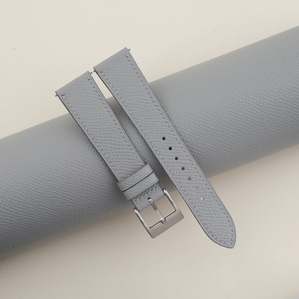 light grey epsom leather watch strap