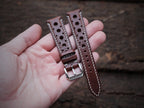 brown vachetta leather watch strap