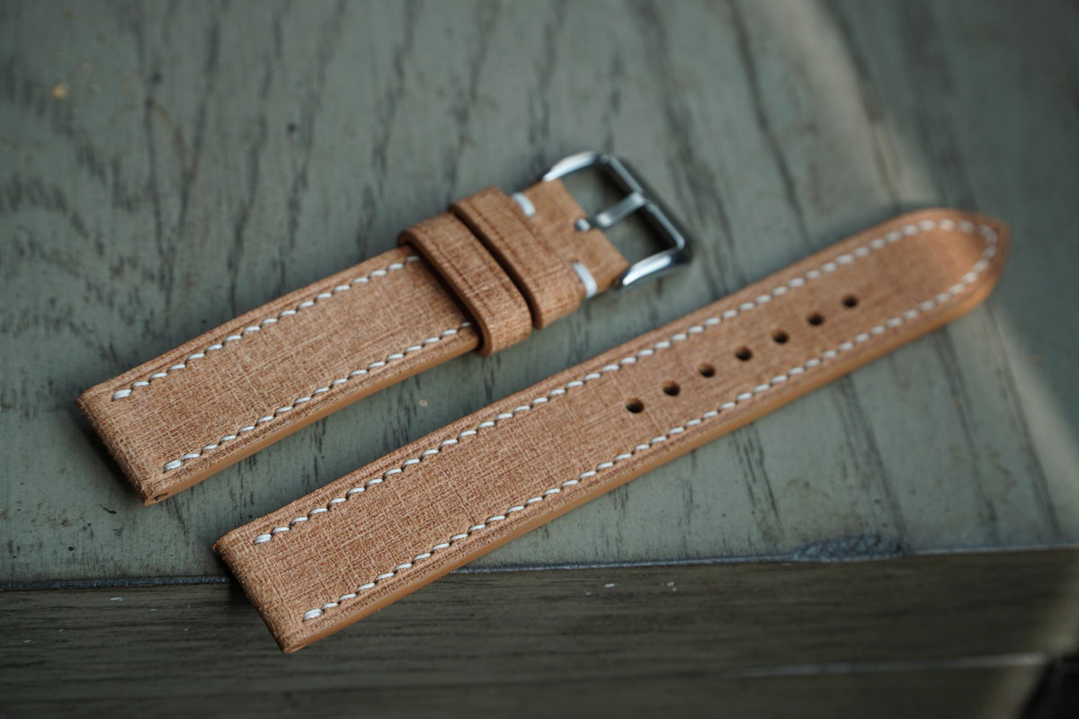 natural babele leather watch strap