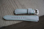 grey & green epsom leather watch strap