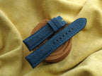 dark blue togo leather watch strap