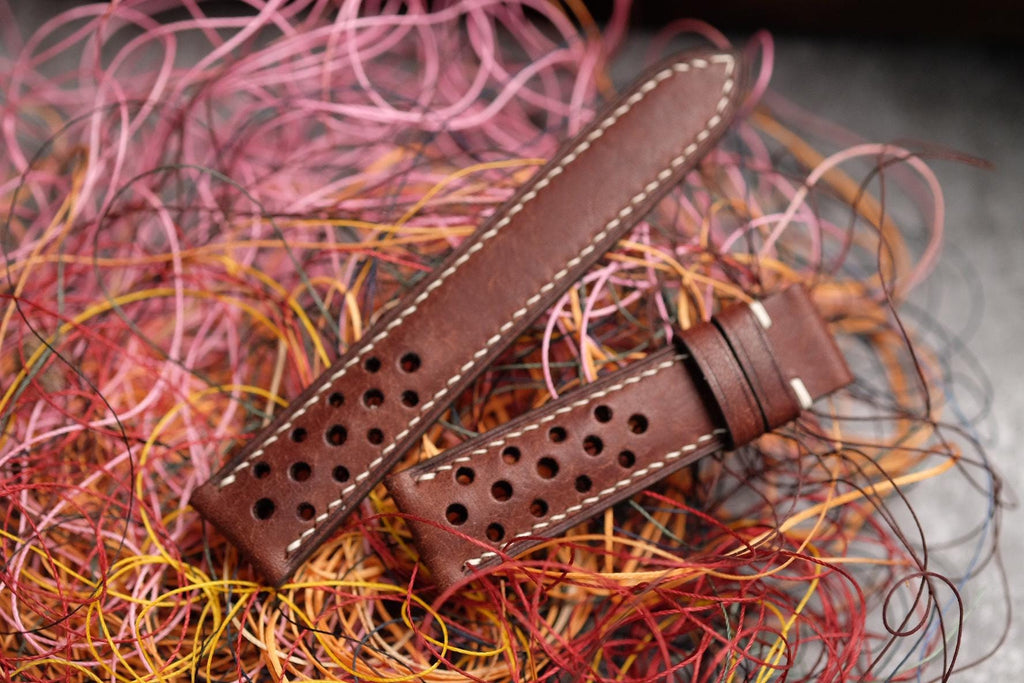 brown pueblo leather watch strap
