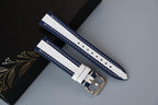 navy epsom leather watch strap