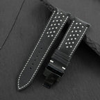 black epsom leather watch strap