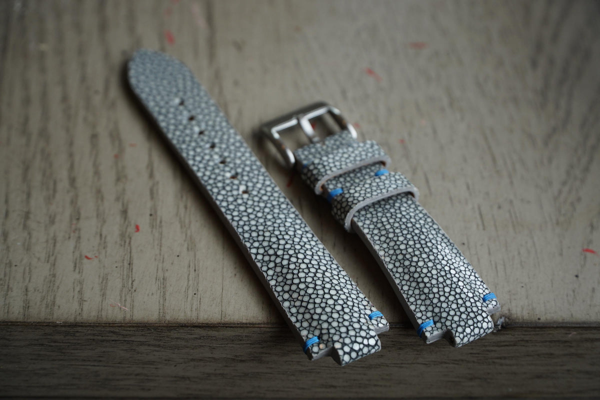 grey stingray leather watch strap
