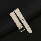 pearl white epsom leather watch strap