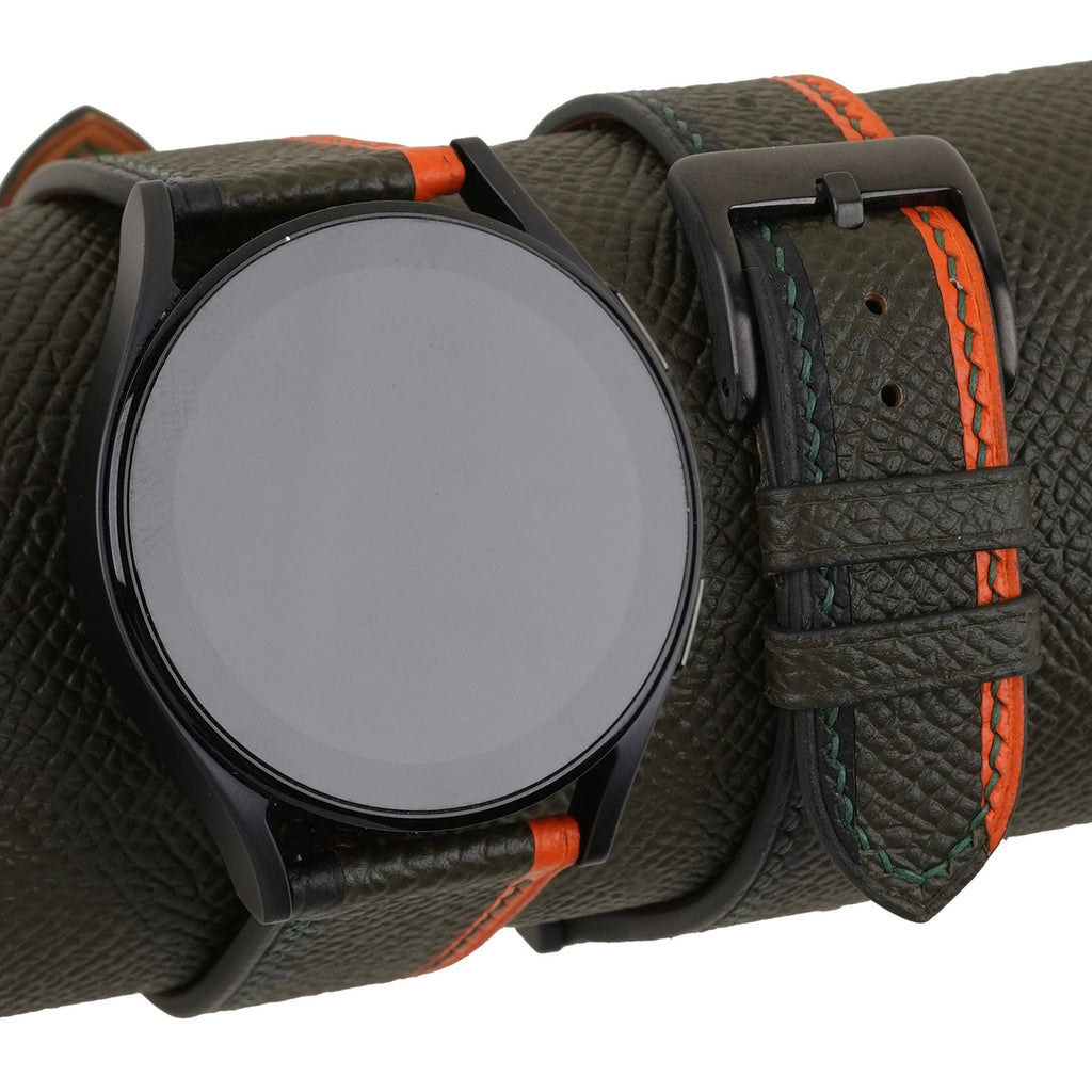 forest epsom leather watch strap