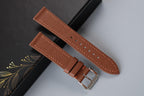 brown saffiano leather watch strap