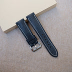 navy blue babele leather watch strap