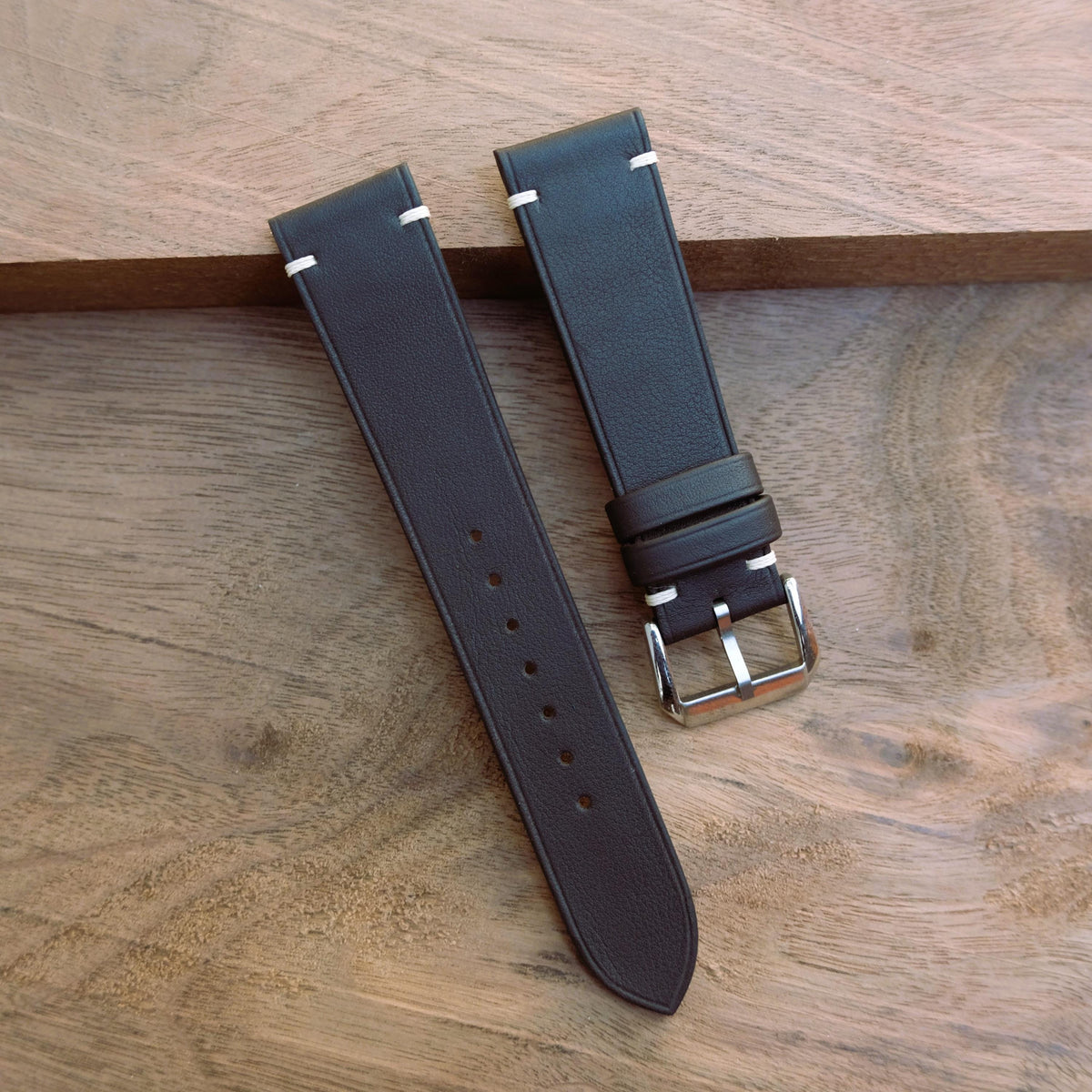 dark brown swift leather watch strap