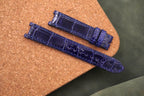 dark navy blue alligator leather watch strap