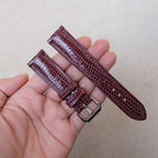 bordeaux lizard leather watch strap