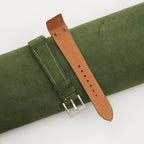green suede leather watch strap