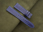 dark blue sea snake leather watch strap