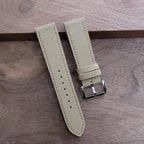 beige epsom leather watch strap