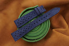 navy blue suede leather watch strap