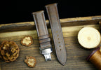 waxy brown maya leather watch strap