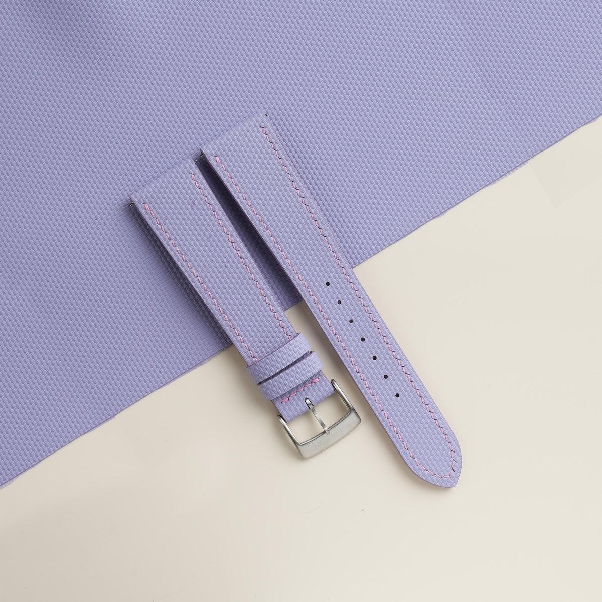 purple sailcloth rubber leather watch strap