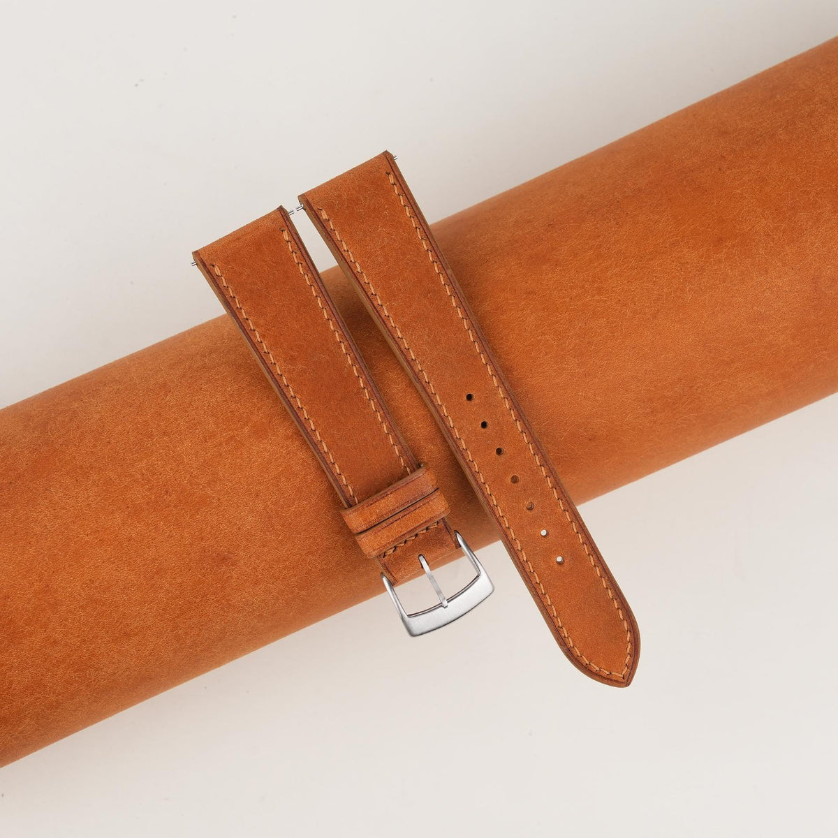 whiskey pueblo leather watch strap