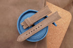 taupe suede leather watch strap