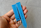 sky blue epsom leather watch strap