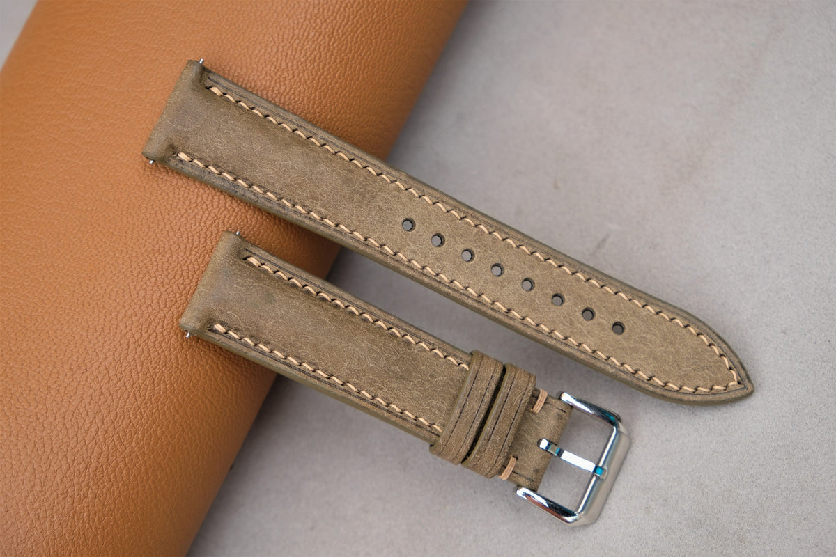 gray pueblo leather watch strap