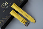 yellow epsom leather watch strap