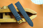 dark gray togo leather watch strap