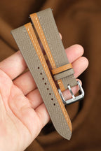 etoupe & gold epsom leather watch strap