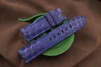blue python leather watch strap