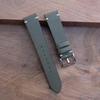 olive swift leather watch strap