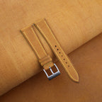 whiskey & golden babele leather watch strap